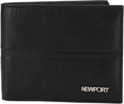 

Newport Men Black Genuine Leather Wallet(4 Card Slots)
