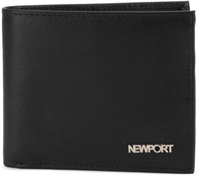 

Newport Men Black Genuine Leather Wallet(4 Card Slots)
