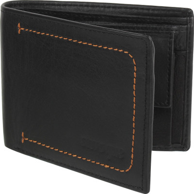 

snvogue Men Black Genuine Leather Wallet(10 Card Slots)