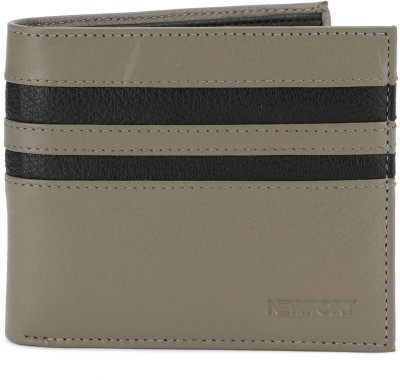 Newport Men Black, Grey Genuine Leather Wallet(4 Card Slots) at flipkart