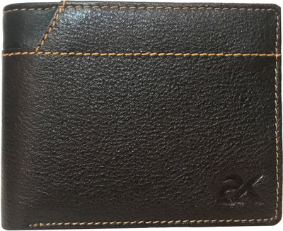 

ALAN KIRSTEN Men Brown Genuine Leather Wallet(6 Card Slots), Brown-black