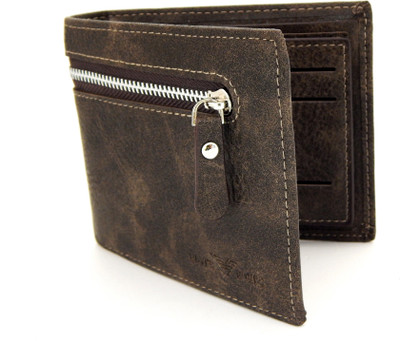 

Bovi'S Men Brown Genuine Leather, Fabric Wallet(4 Card Slots)