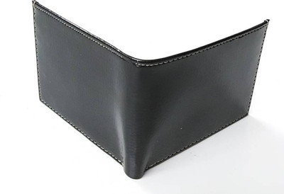 

Super Men Black Artificial Leather Wallet(6 Card Slots)