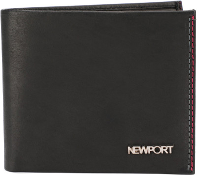 

Newport Men Black Genuine Leather Wallet(4 Card Slots)