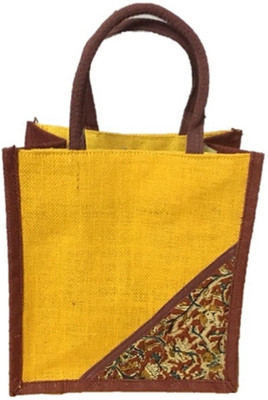 

VGNTRADERS VGN kalamkari bag Waterproof Lunch Bag(Yellow, 2 L)