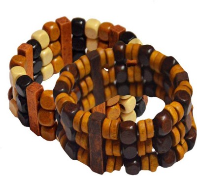 ShopTop Wood Bracelet Set(Pack of 2)