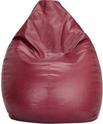 Tradesk XXL Tear Drop Bean Bag Cover  (Without Beans)(Maroon)