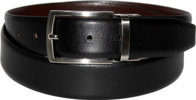 

Torque Dzinte Men Formal Black Genuine Leather Reversible Belt
