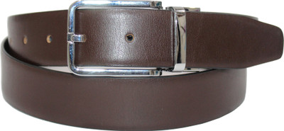 

Torque Dzinte Men Formal Brown Genuine Leather Reversible Belt