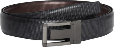 

ZORO Men Formal, Party, Casual Black Artificial Leather Reversible Belt, Black/brown 03