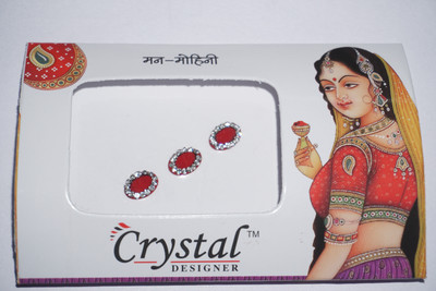 Crystal Fancy Bindi Girls, Ladies and Women Red Bindis(For Indian Women)