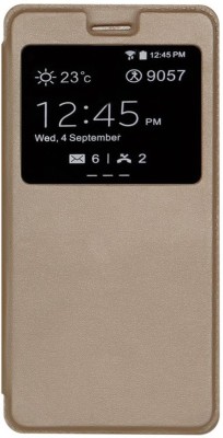 Helix Flip Cover for Mi Redmi Note 5(Gold, Shock Proof, Pack of: 1)