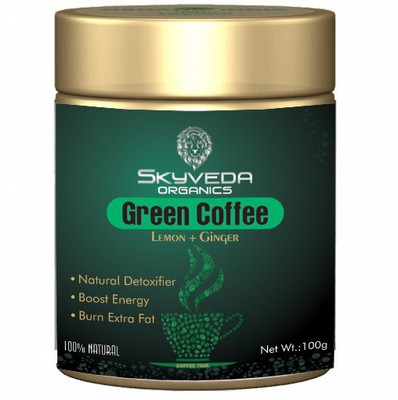 

Skyveda Organics GREEN COFFEE BEANS POWDER FOR WEIGHT LOSS BEST FAT BURNER FOR MEN & WOMEN LIKE A GREEN TEA Instant Coffee 100 g(Ginger Flavoured)