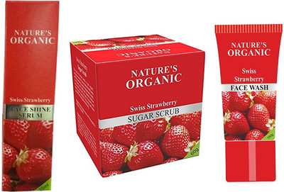 

Nature's FACE WASH & SUGAR SCRUB , SERUN(Set of 3)