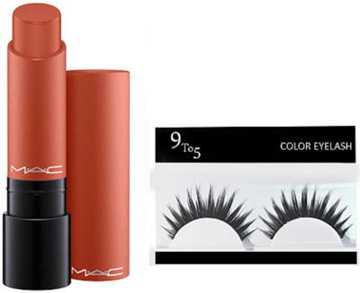 

9 to 5 Eyelashes & Matte finish Long Lasting Liptensity Lipstick(Set of 2)