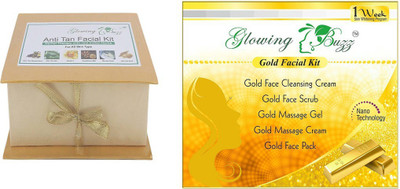 

Glowing Buzz Combo of anti tan facial kit and gold facial kit(Set of 2)
