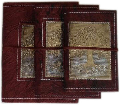 sdshopping Regular Diary(Handcrafted, Brown, Pack of 3)