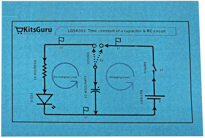 

KitsGuru Time Constant of a Capacitor & RC Circuit LGSK003 Educational Electronic Hobby Kit