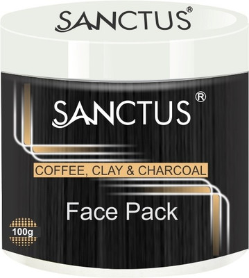 

SANCTUS Coffee, Clay & Charcoal Face Pack - 100gm (Enriched with Vitamin E, Lactic Acid & Jojoba Oi - Paraben & SLS Free) (No artificial fragrance used - Only Essential Oils)(100 g)