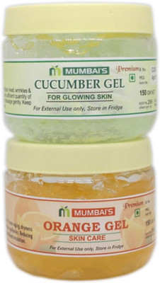

Mumbai agro Herbal Combo Pack of Cucumber & Orange Gel 100 % pure & Natural 150 GM Each(150 g)
