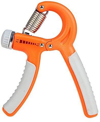 

volco Adjustable Hand Grip Excercise Strength Trainer with Adjustable Resistance 10-40 kg Hand Grip/Fitness Grip(Orange, Grey)