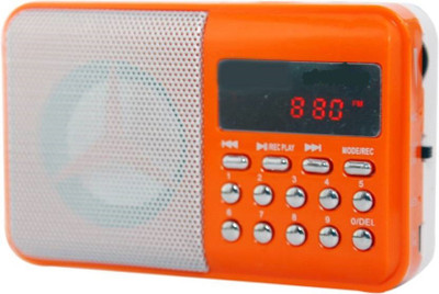 

NZ portable digital fm radio sm 246 support recording , memory card, aux in FM Radio(Orange)