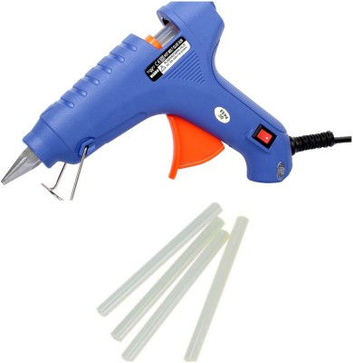 Wadro Blue 60W With 4 White Milky Sticks Dual Temperature Corded Glue Gun(11 mm)