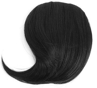 

stylazo Synthetic Front Fringes Extensions Clip In Front Bangs Fringe For Women,Natural Black Hair Extension