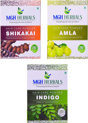 

MGH Herbals Shikakai, Amla & Indigo Powder (Pack of 3)(600 g)