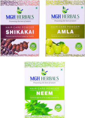 

MGH Herbals Shikakai, Amla & Neem Powder (Pack of 3)(300 g)