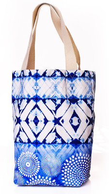 

v2g Tote(White, Blue), Blue;white