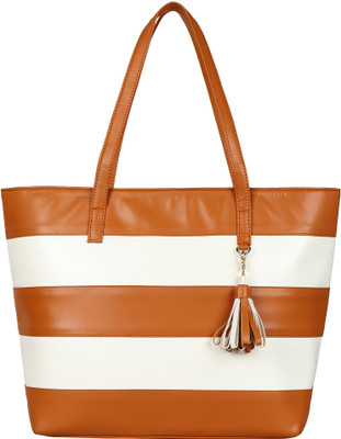 

Berrypeckers Tote(Tan, White)