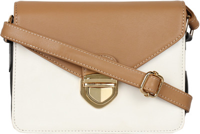 Berrypeckers Sling Bag(Beige, White)