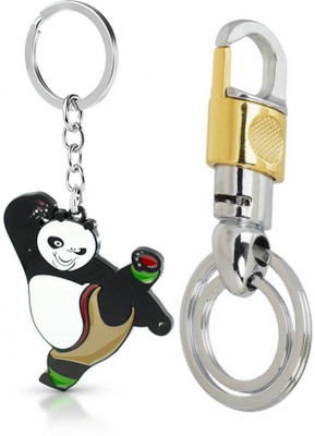 MGP FASHION kungfu panda and golden key hook combo birthday party gift couple friend car bike girl and boy key chain Key Chain