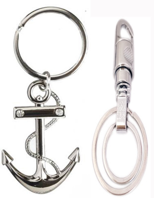 MGP FASHION anchor silver and key hook combo gift car bike friend girl and boy key chain Key Chain