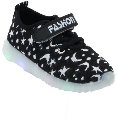 

PASSION PETALS Boys & Girls Velcro Sneakers(Black