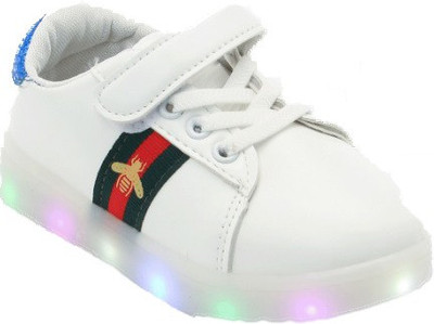 

PASSION PETALS Boys & Girls Velcro Sneakers(White