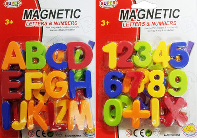 

Green Apple Kaizen Magnetic Learning Big Alphabets and Numbers - Educational Magnet Set for Kids 26 Pieces Each. …(Multicolor)