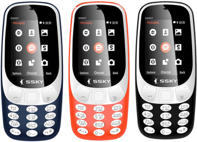 

Ssky S9007 Combo of Three Mobiles(Blue, Red, Black)