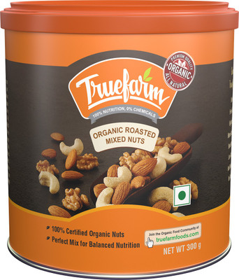 

Truefarm Organic Roasted Mixed Nuts Assorted Nuts(300 g, Tin)