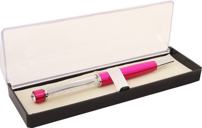 

Vinayaka Fab Rainbow Pink And Silver Designer Metallic Roller Ball Pen(Pack of 5)