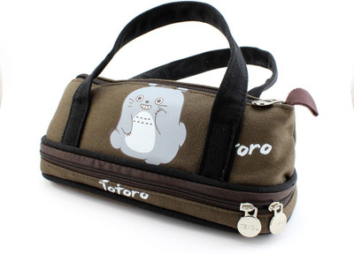 

SHERAGO Pen/Pencil Zipper Pouch for Girls & Boys || Best Suitable for School Kids, Travelers and Students || Multipurpose Box/Case , Water Resistance Art Canvas Pencil Box(Set of 1, Brown, Black)