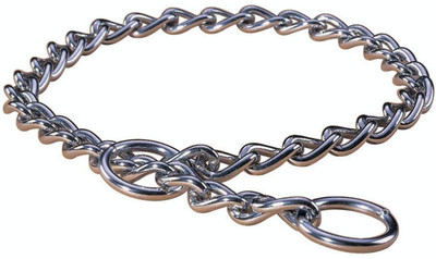 

Sicons Pet Fashion Dog Choke Chain Plain Silver Length 2.5 feet No.8 (Large) 75 cm Dog Chain Leash(Silver)