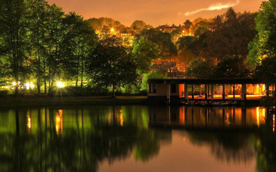 

Natural Scene of Lake in Evening Poster Paper Print(12 inch X 18 inch, Rolled)