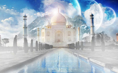 

Taj mahal - out of 7 Wonder in India Poster Paper Print(12 inch X 18 inch, Rolled)