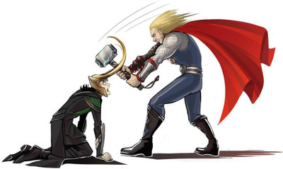 

Cartoon Chris Hemsworth The Avengers Poster Paper Print(12 inch X 18 inch, Rolled)