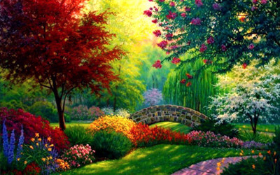 

Natural Scene of Beautiful Garden Poster Paper Print(12 inch X 18 inch, Rolled)