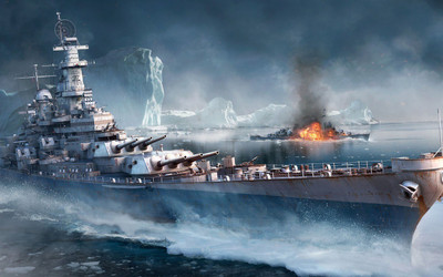 

Natural Scene of Warships Poster Paper Print(12 inch X 18 inch, Rolled)