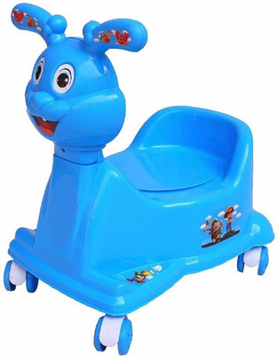 

Croox New High Quality Baby 3 in 1 Rabbit Potty seat with Walking & Sitting Chair_Blue Potty Seat CRXGPB110Q Potty Box(Multicolor)