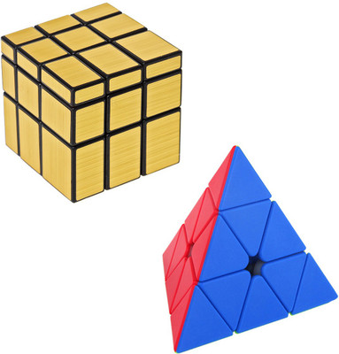 

Speoma TRIANGLE AND GOLD CUBE PUZZLE(2 Pieces)